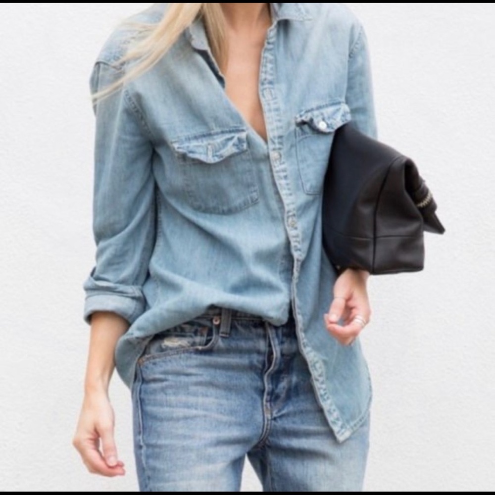 Aritzia TNA sutter denim shirt